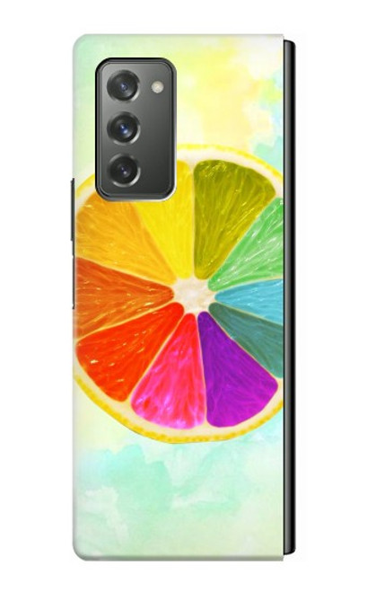 S3493 カラフルなレモン Colorful Lemon Samsung Galaxy Z Fold2 5G バックケース、フリップケース・カバー