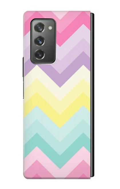 S3514 虹色ジグザグ Rainbow Zigzag Samsung Galaxy Z Fold2 5G バックケース、フリップケース・カバー