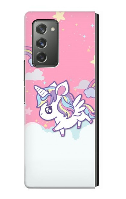 S3518 ユニコーン漫画 Unicorn Cartoon Samsung Galaxy Z Fold2 5G バックケース、フリップケース・カバー