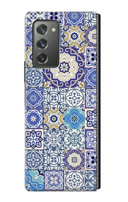 S3537 モロッコのモザイクパターン Moroccan Mosaic Pattern Samsung Galaxy Z Fold2 5G バックケース、フリップケース・カバー