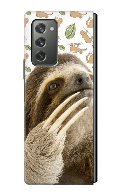 S3559 ナマケモノ Sloth Pattern Samsung Galaxy Z Fold2 5G バックケース、フリップケース・カバー