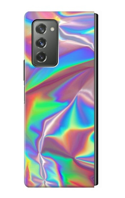 S3597 ホログラフィック写真印刷 Holographic Photo Printed Samsung Galaxy Z Fold2 5G バックケース、フリップケース・カバー