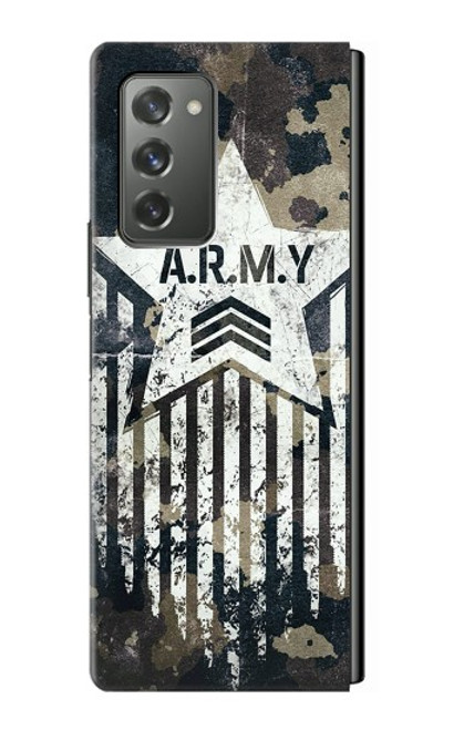 S3666 陸軍迷彩迷彩 Army Camo Camouflage Samsung Galaxy Z Fold2 5G バックケース、フリップケース・カバー