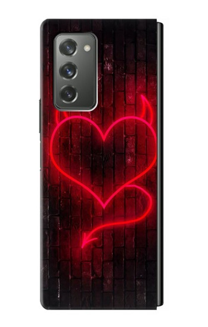 S3682 デビルハート Devil Heart Samsung Galaxy Z Fold2 5G バックケース、フリップケース・カバー