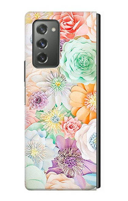 S3705 パステルフローラルフラワー Pastel Floral Flower Samsung Galaxy Z Fold2 5G バックケース、フリップケース・カバー