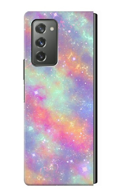 S3706 パステルレインボーギャラクシーピンクスカイ Pastel Rainbow Galaxy Pink Sky Samsung Galaxy Z Fold2 5G バックケース、フリップケース・カバー