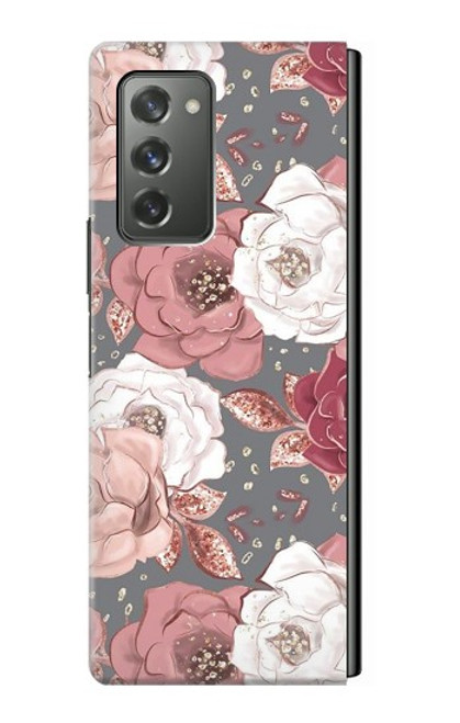 S3716 バラの花柄 Rose Floral Pattern Samsung Galaxy Z Fold2 5G バックケース、フリップケース・カバー