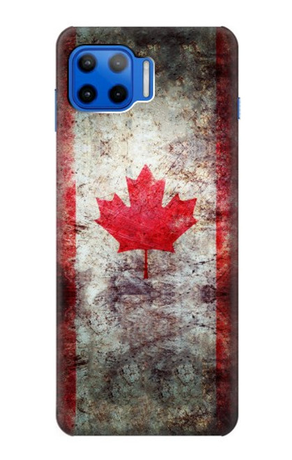S2490 カナダメープルリーフ旗 Canada Maple Leaf Flag Texture Motorola Moto G 5G Plus バックケース、フリップケース・カバー