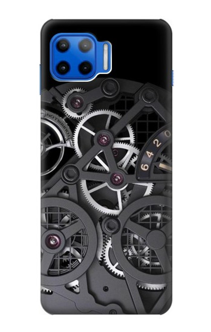 S3176 時計の中 Inside Watch Black Motorola Moto G 5G Plus バックケース、フリップケース・カバー