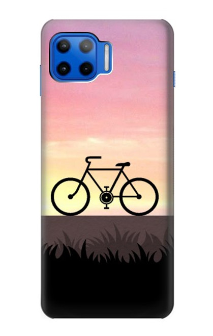 S3252 自転車 日没 Bicycle Sunset Motorola Moto G 5G Plus バックケース、フリップケース・カバー