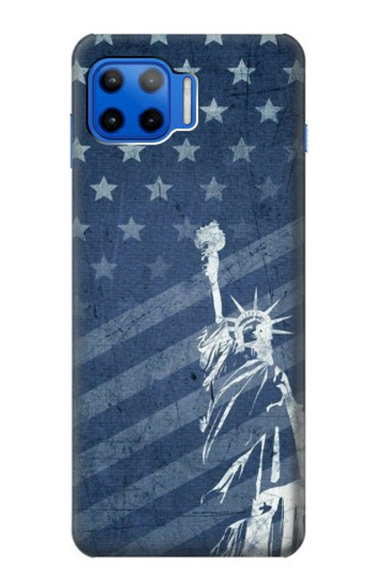 S3450 米国旗の自由の女神 US Flag Liberty Statue Motorola Moto G 5G Plus バックケース、フリップケース・カバー