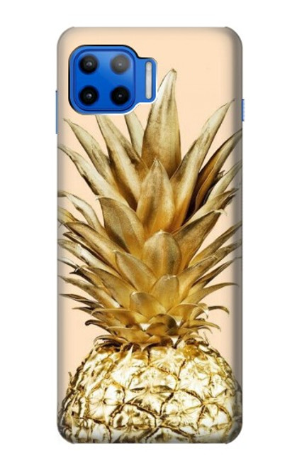 S3490 ゴールドパイナップル Gold Pineapple Motorola Moto G 5G Plus バックケース、フリップケース・カバー