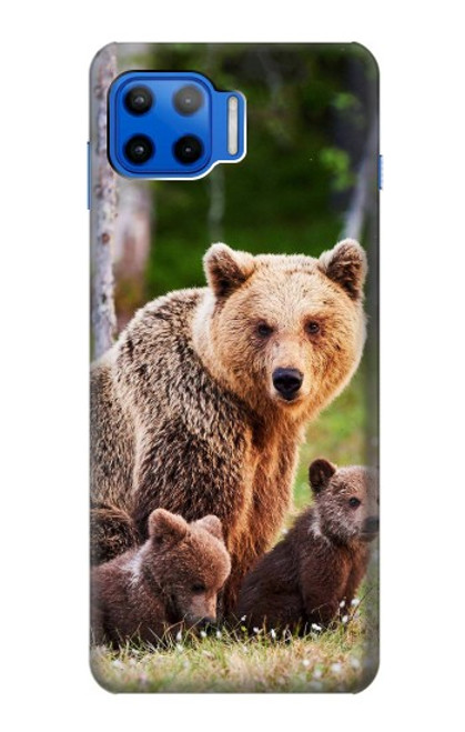 S3558 くまの家族 Bear Family Motorola Moto G 5G Plus バックケース、フリップケース・カバー