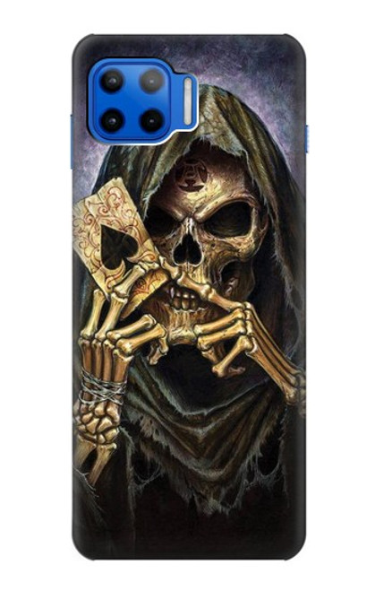 S3594 死神ポーカー Grim Reaper Wins Poker Motorola Moto G 5G Plus バックケース、フリップケース・カバー