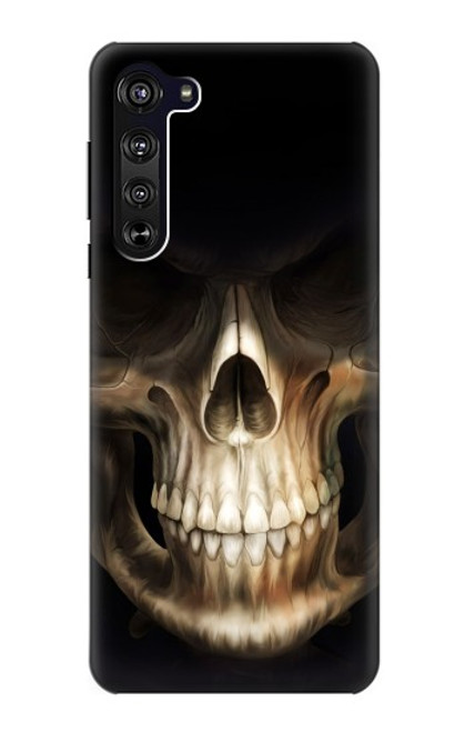 S1107 スカルの顔 死神 Skull Face Grim Reaper Motorola Edge バックケース、フリップケース・カバー