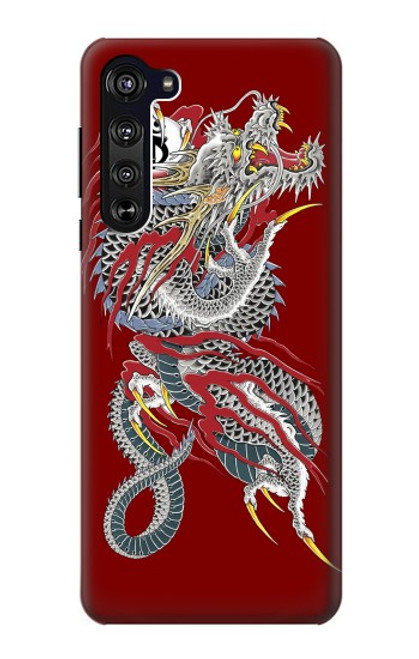 S2104 ヤクザドラゴンタトゥー Yakuza Dragon Tattoo Motorola Edge バックケース、フリップケース・カバー