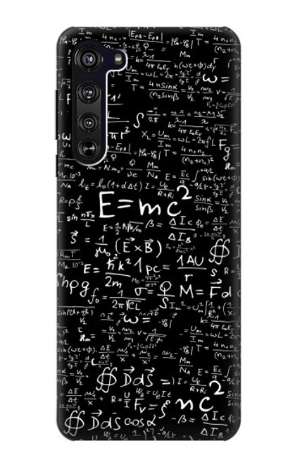 S2574 数学物理学黒板式 Mathematics Physics Blackboard Equation Motorola Edge バックケース、フリップケース・カバー