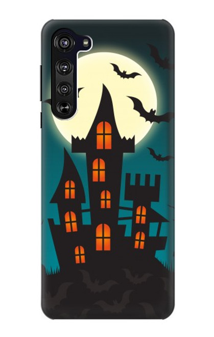 S3268 ハロウィンフェスティバル城 Halloween Festival Castle Motorola Edge バックケース、フリップケース・カバー