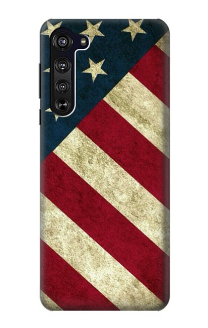 S3295 米国の国旗 US National Flag Motorola Edge バックケース、フリップケース・カバー