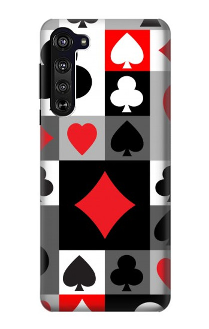 S3463 ポーカーカード Poker Card Suit Motorola Edge バックケース、フリップケース・カバー