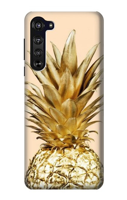 S3490 ゴールドパイナップル Gold Pineapple Motorola Edge バックケース、フリップケース・カバー