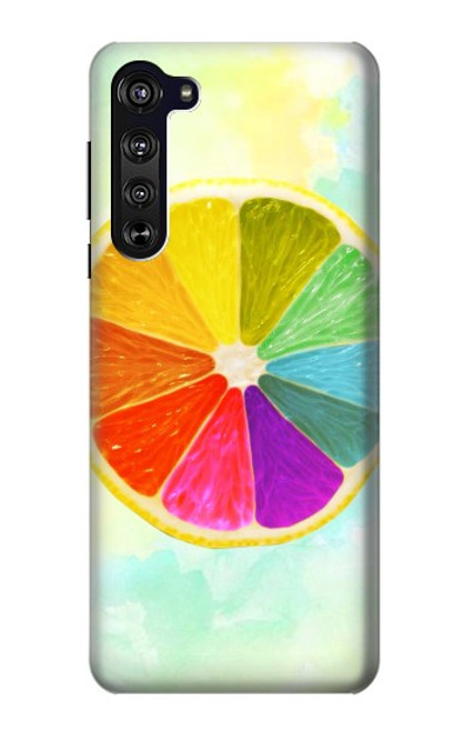 S3493 カラフルなレモン Colorful Lemon Motorola Edge バックケース、フリップケース・カバー