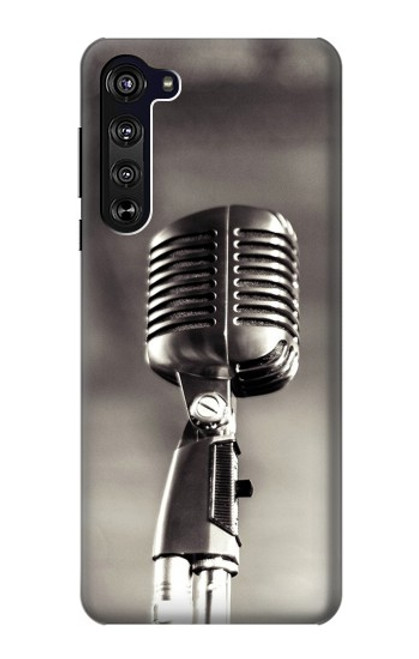 S3495 ヴィンテージのマイク Vintage Microphone Motorola Edge バックケース、フリップケース・カバー