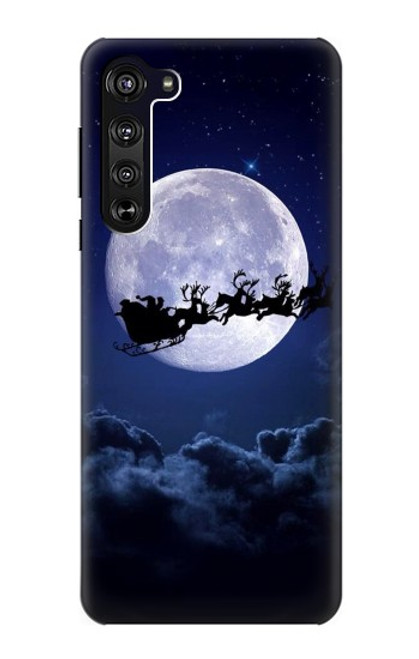 S3508 クリスマスサンタ Xmas Santa Moon Motorola Edge バックケース、フリップケース・カバー