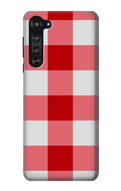 S3535 レッドギンガム Red Gingham Motorola Edge バックケース、フリップケース・カバー