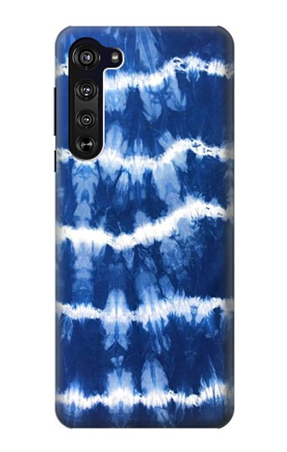 S3671 ブルータイダイ Blue Tie Dye Motorola Edge バックケース、フリップケース・カバー