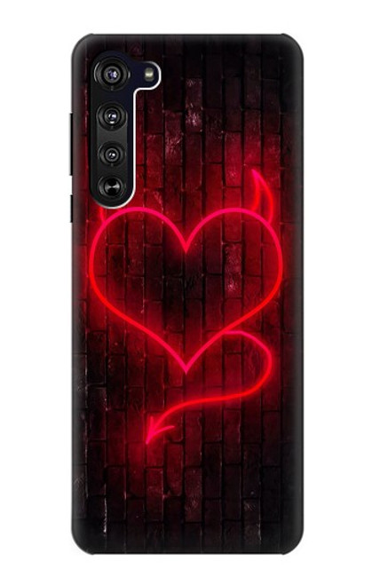 S3682 デビルハート Devil Heart Motorola Edge バックケース、フリップケース・カバー