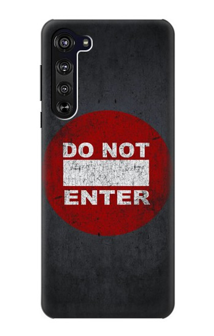 S3683 立入禁止 Do Not Enter Motorola Edge バックケース、フリップケース・カバー