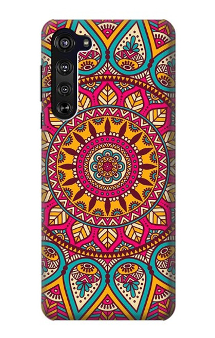 S3694 ヒッピーアートパターン Hippie Art Pattern Motorola Edge バックケース、フリップケース・カバー