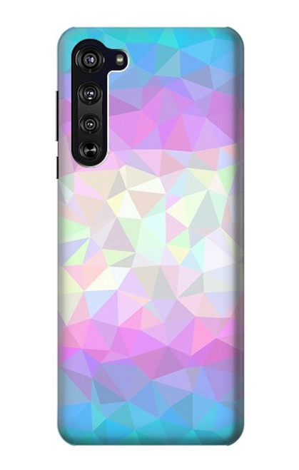 S3747 トランスフラッグポリゴン Trans Flag Polygon Motorola Edge バックケース、フリップケース・カバー