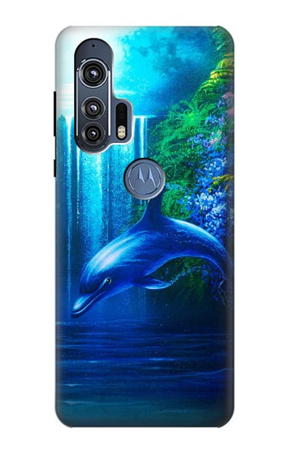 S0385 イルカ Dolphin Motorola Edge+ バックケース、フリップケース・カバー