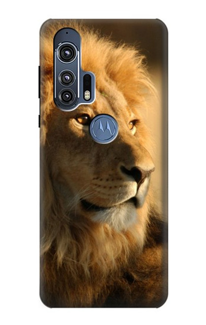 S1046 ライオン 森の王 Lion King of Forest Motorola Edge+ バックケース、フリップケース・カバー