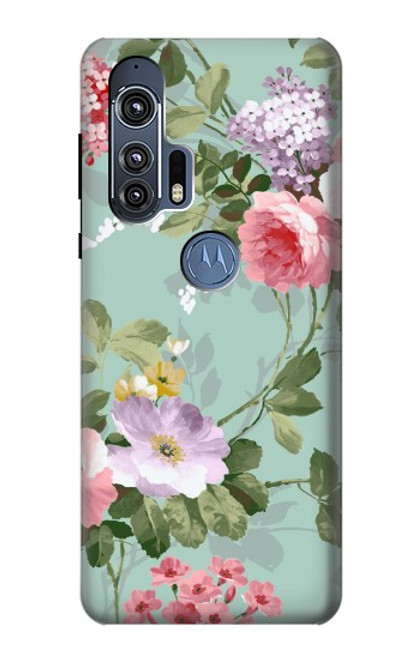 S2178 花アートの絵画 Flower Floral Art Painting Motorola Edge+ バックケース、フリップケース・カバー