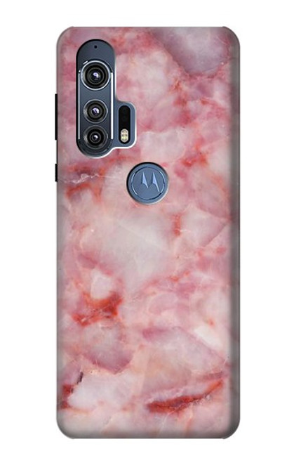 S2843 ピンクマーブル Pink Marble Texture Motorola Edge+ バックケース、フリップケース・カバー