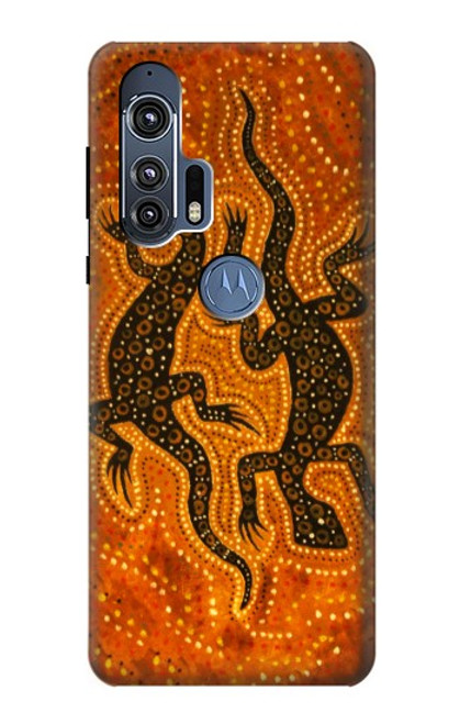 S2901 リザードアボリジニアート Lizard Aboriginal Art Motorola Edge+ バックケース、フリップケース・カバー