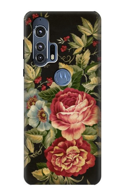 S3013 ヴィンテージバラ Vintage Antique Roses Motorola Edge+ バックケース、フリップケース・カバー