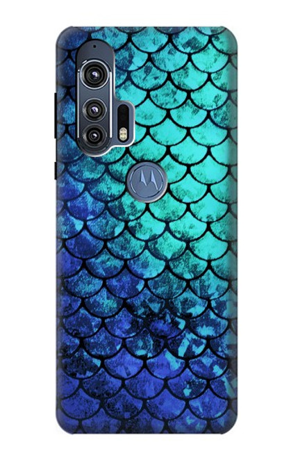 S3047 緑人魚のスケール Green Mermaid Fish Scale Motorola Edge+ バックケース、フリップケース・カバー