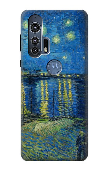 S3336 ヴァン・ゴッホローソンの星空 Van Gogh Starry Night Over the Rhone Motorola Edge+ バックケース、フリップケース・カバー