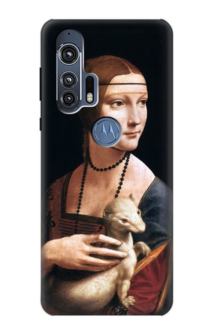 S3471 エルミン・レオナルド・ダ・ヴィンチ Lady Ermine Leonardo da Vinci Motorola Edge+ バックケース、フリップケース・カバー