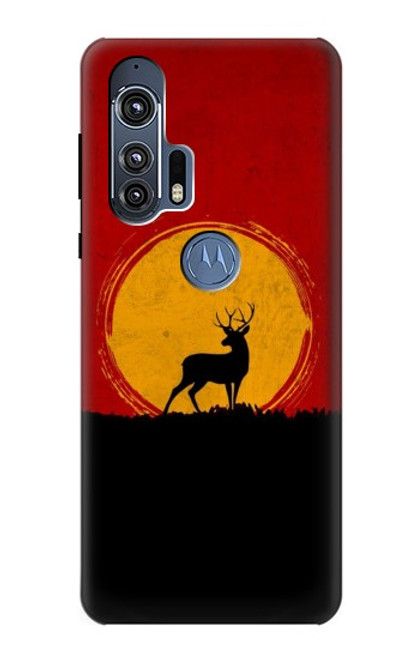 S3513 鹿の夕日 Deer Sunset Motorola Edge+ バックケース、フリップケース・カバー