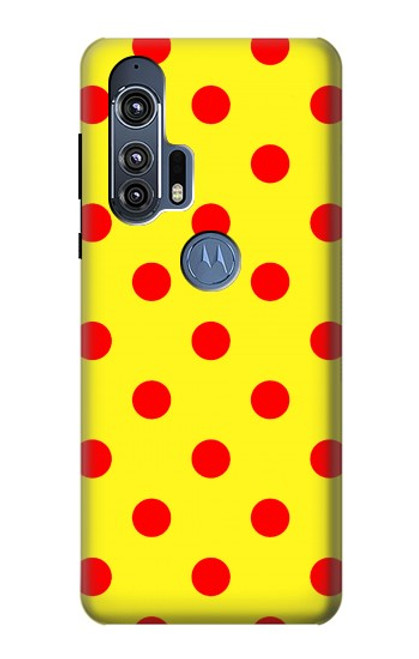 S3526 赤い水玉 Red Spot Polka Dot Motorola Edge+ バックケース、フリップケース・カバー