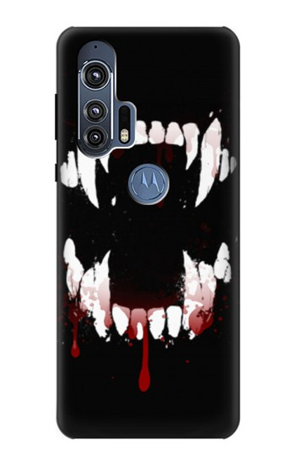 S3527 吸血鬼の歯 Vampire Teeth Bloodstain Motorola Edge+ バックケース、フリップケース・カバー