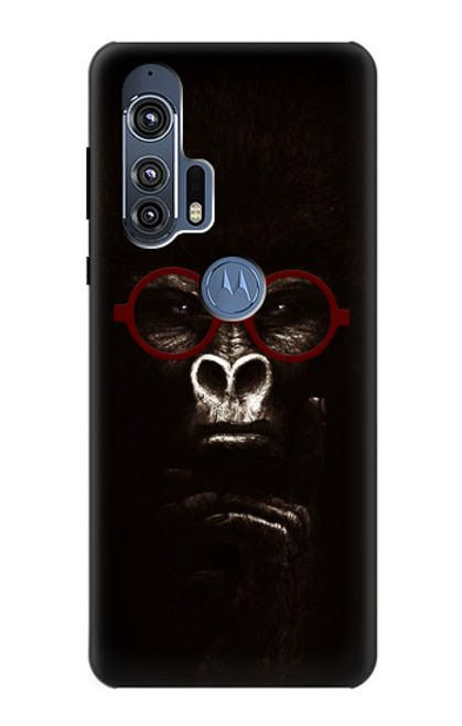 S3529 思考ゴリラ Thinking Gorilla Motorola Edge+ バックケース、フリップケース・カバー