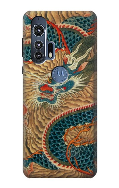 S3541 ドラゴンクラウドペインティング Dragon Cloud Painting Motorola Edge+ バックケース、フリップケース・カバー