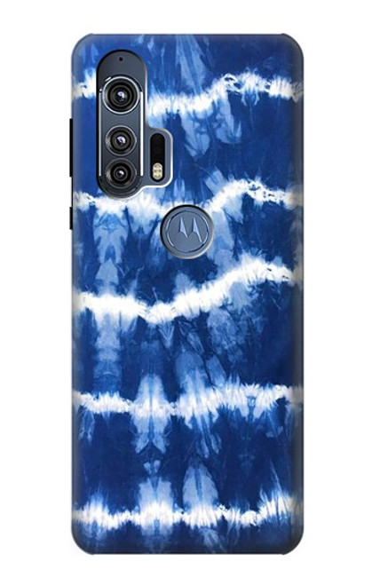 S3671 ブルータイダイ Blue Tie Dye Motorola Edge+ バックケース、フリップケース・カバー