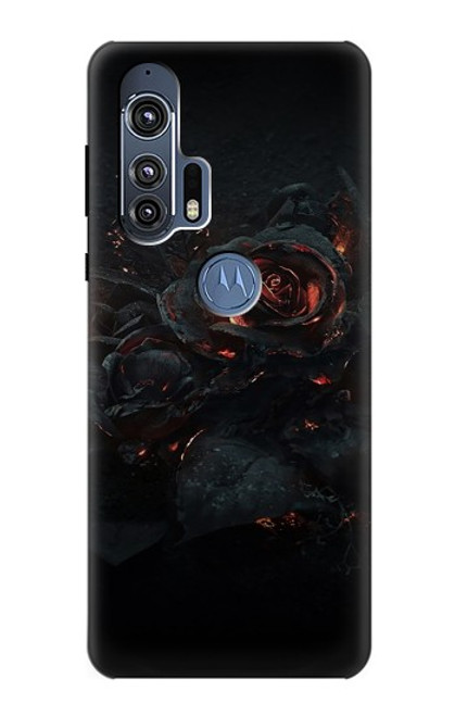 S3672 バーンドローズ Burned Rose Motorola Edge+ バックケース、フリップケース・カバー